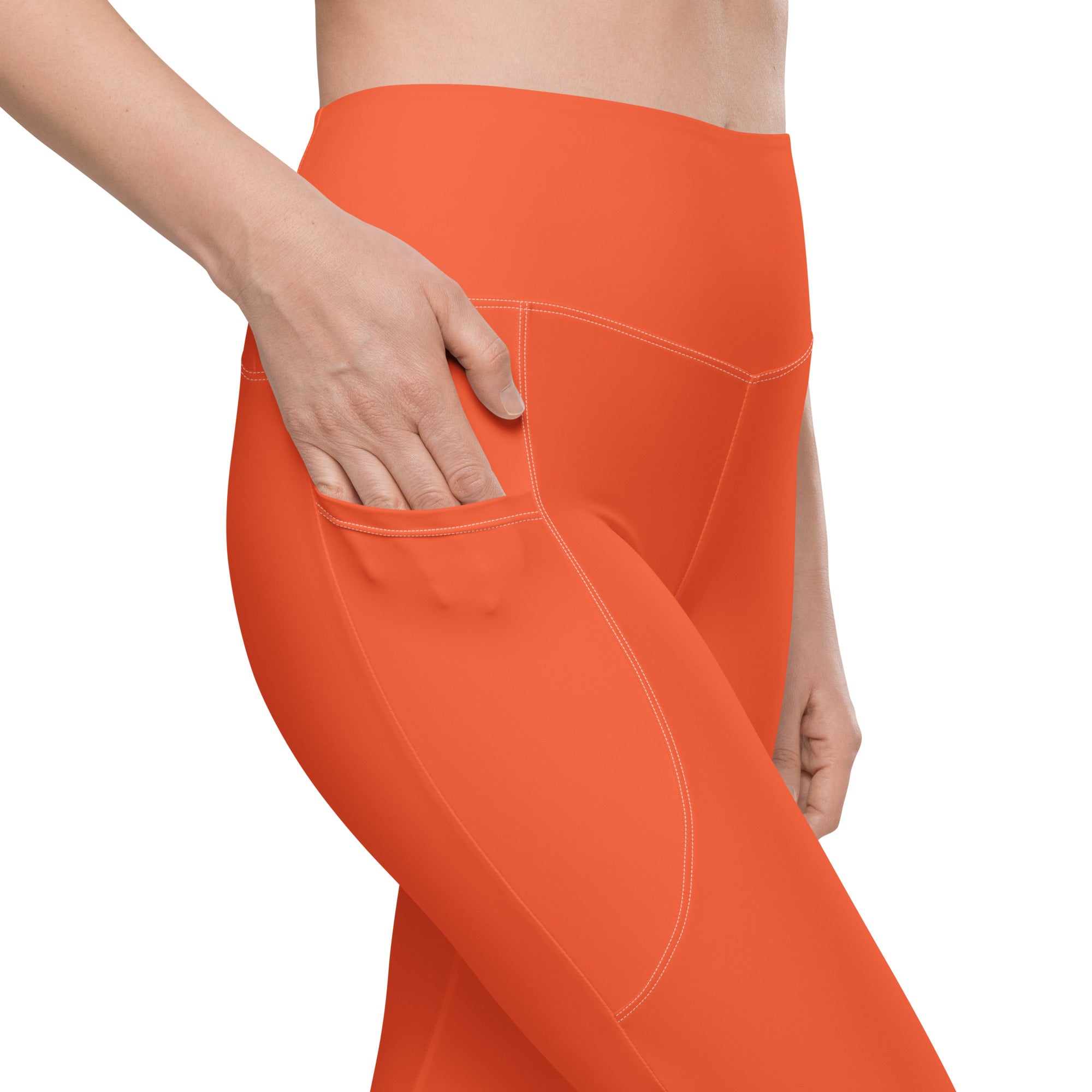 Burnt Orange Leggings with Pockets | All Sizes